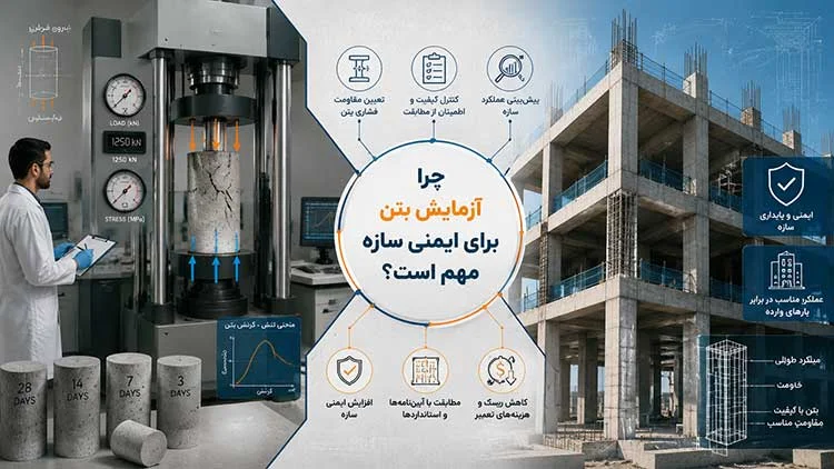 اهمیت آزمایش‌های بتن در تضمین ایمنی و کیفیت سازه‌های بتنی