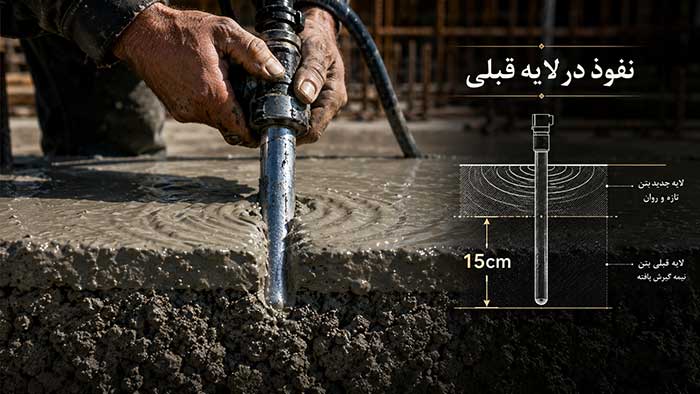 نحوه استفاده صحیح از ویبراتور بتن برای جلوگیری از ایجاد درز سرد